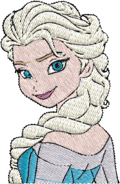 Embroidered Character Portrait Frozen