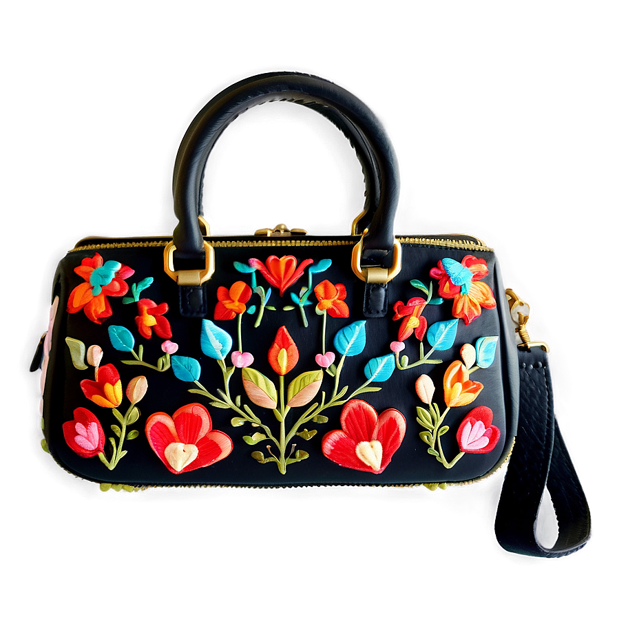 Embroidered Handbag Png Rpa63