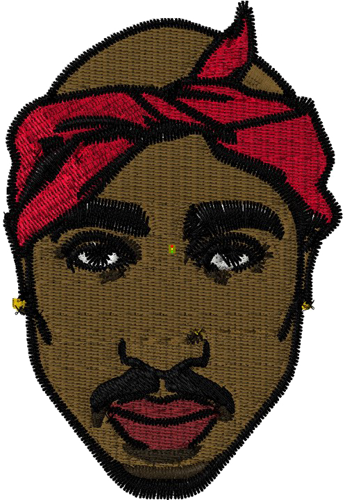 Embroidered Portraitof Music Artist