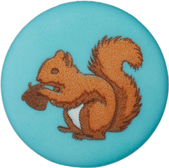 Embroidered Squirrel With Acorn