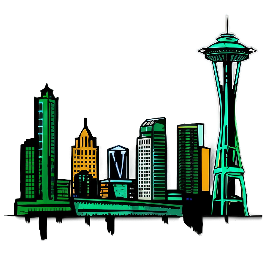 Emerald City Seattle Skyline Png Haa48