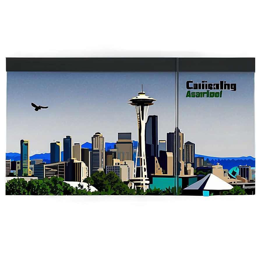 Emerald City Seattle Skyline Png Rta99