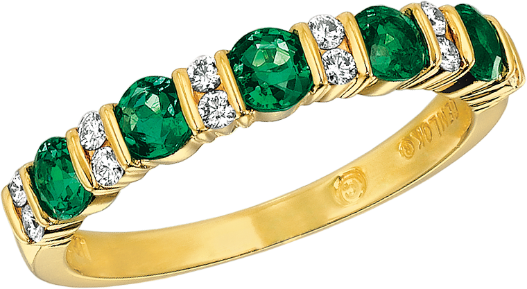 Emerald Diamond Gold Ring Design