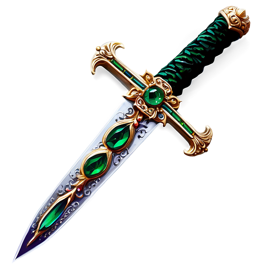 Emerald Encrusted Sword Png 06122024