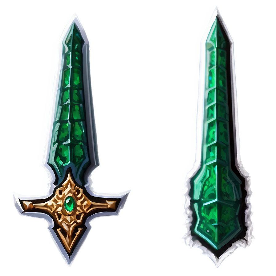 Emerald Encrusted Sword Png Fnh25