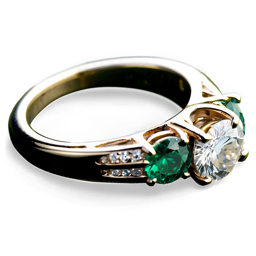 Emerald Engagement Ring Png 78