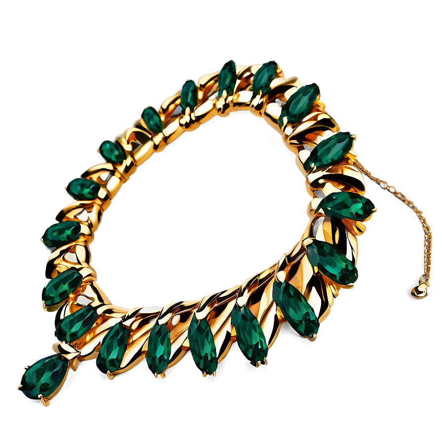 Emerald Gold Necklace Png Ofg