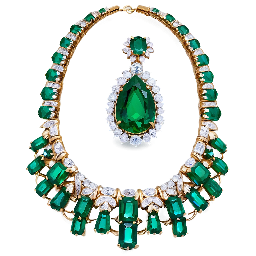 Emerald Jewellery Set Png 64