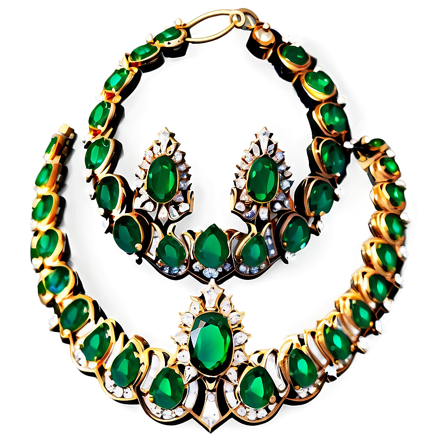 Emerald Jewellery Set Png Oxf