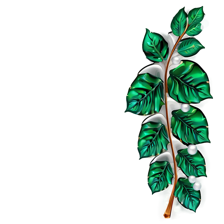 Emerald Leaf Design Png Muf89