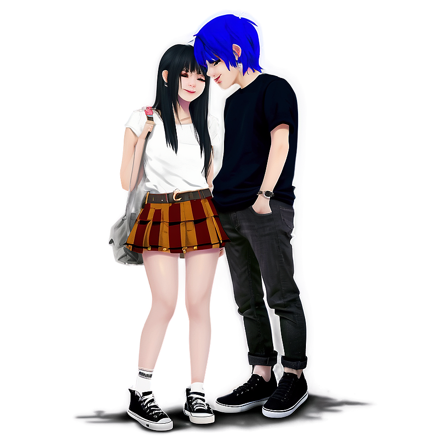 Emo Couple Art Png 05212024