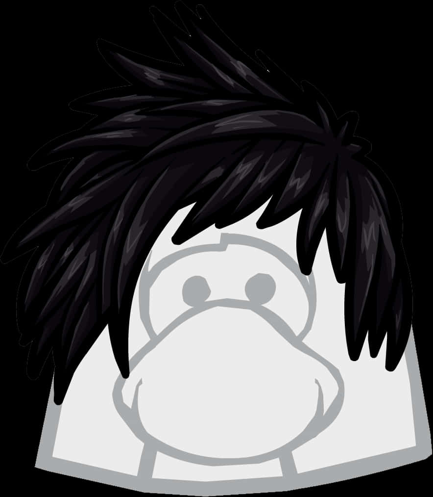 Emo Hairstyle Cartoon Character