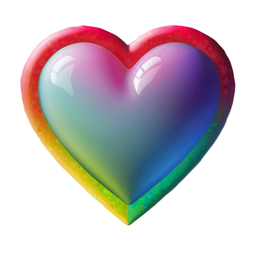 Emoji Hearts In Rainbow Colors Png 06292024