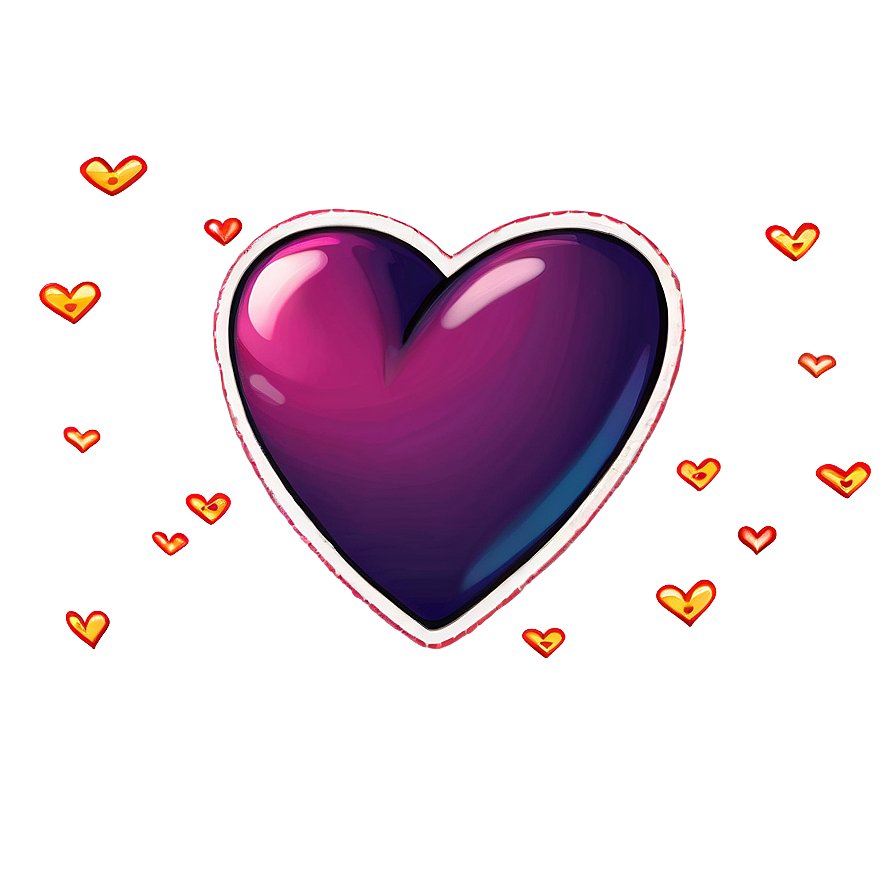 Emoji Hearts Stickers Png 06292024