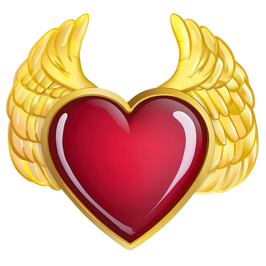 Emoji Hearts With Wings Png 06292024