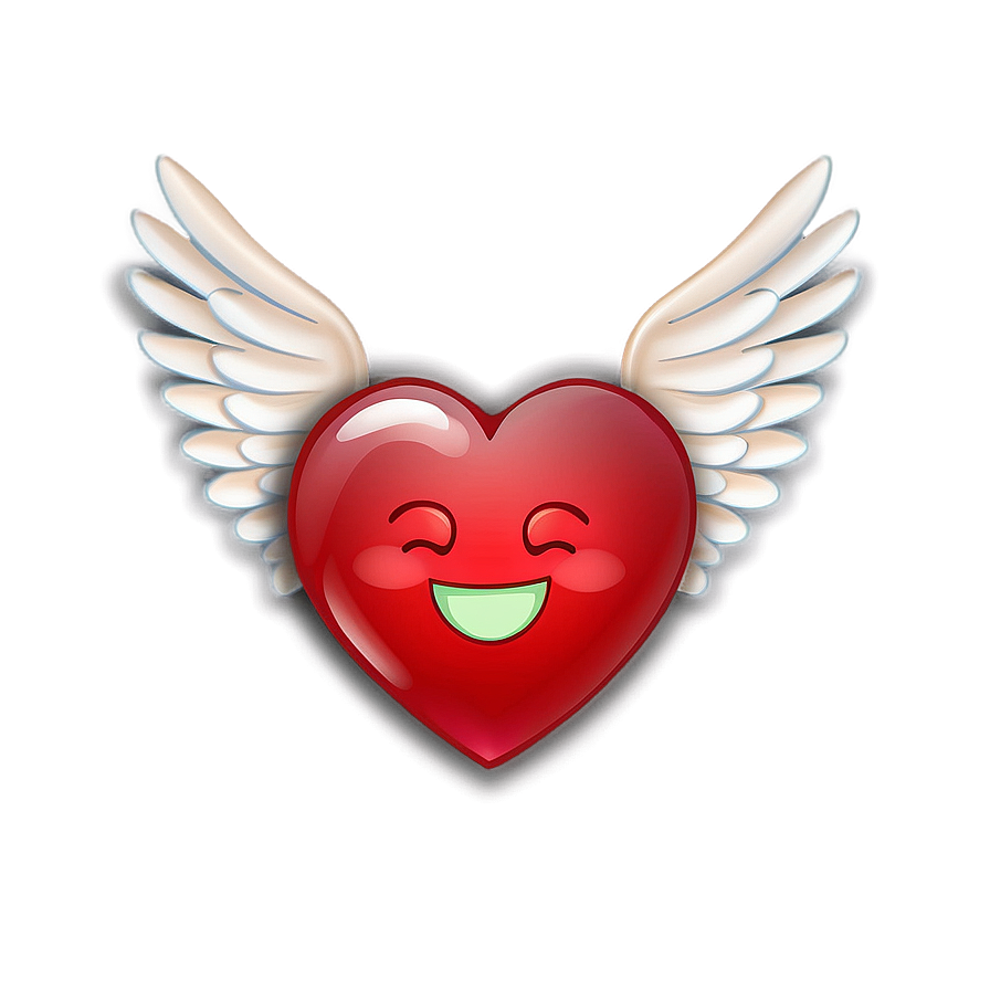 Emoji Hearts With Wings Png 06292024