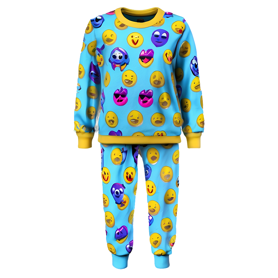 Emoji Pajama For Teens Png 06292024