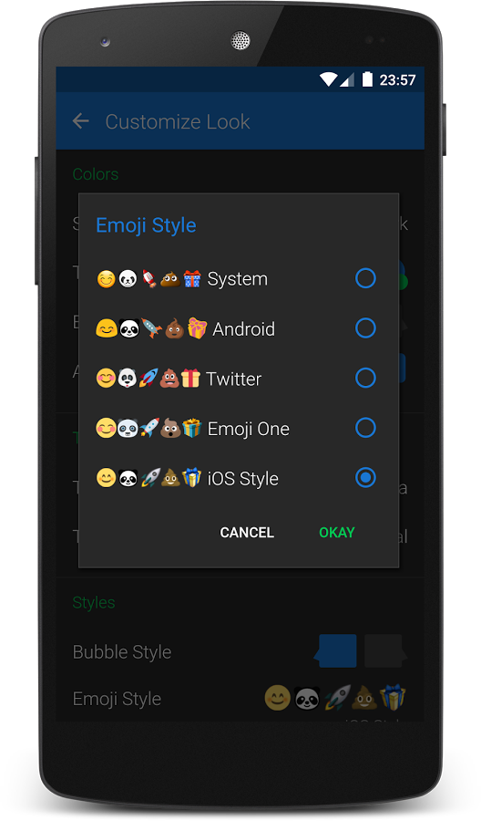 Emoji Selection Screen Smartphone