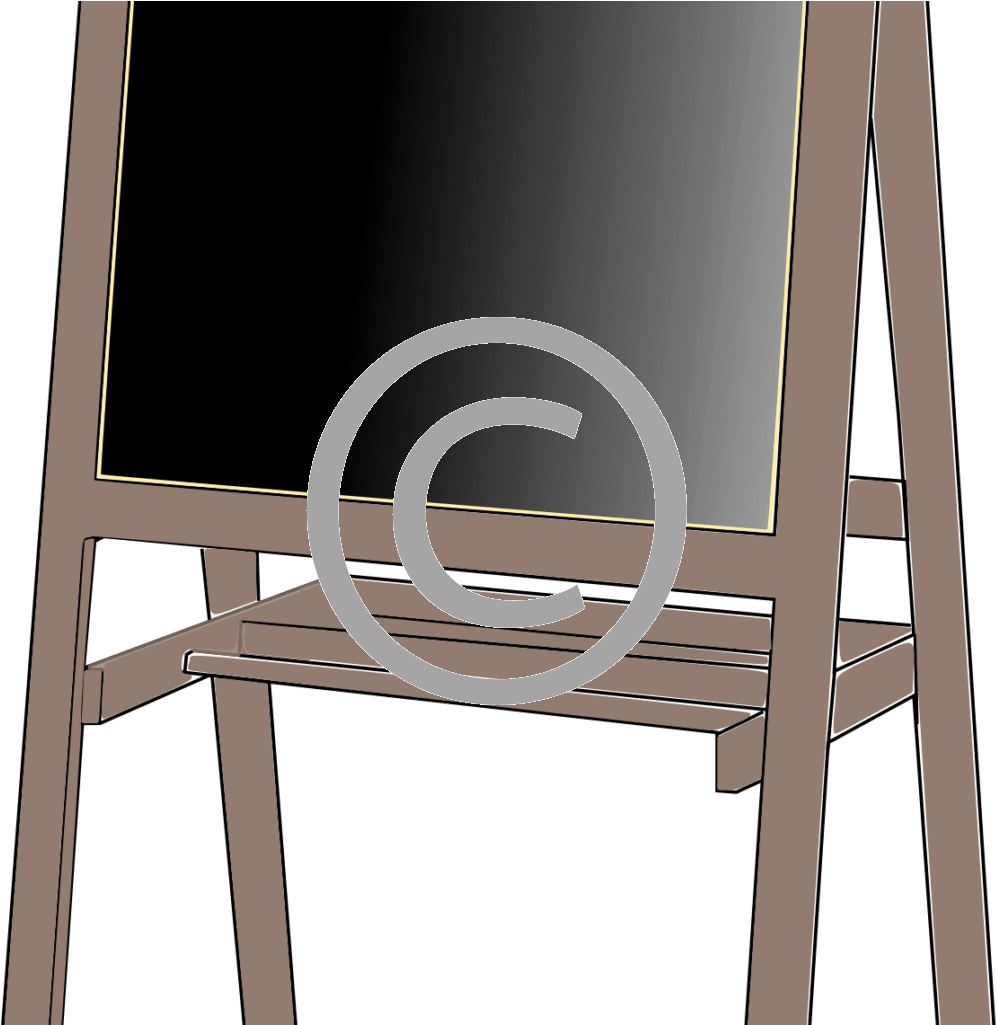 Empty Blackboardon Easel