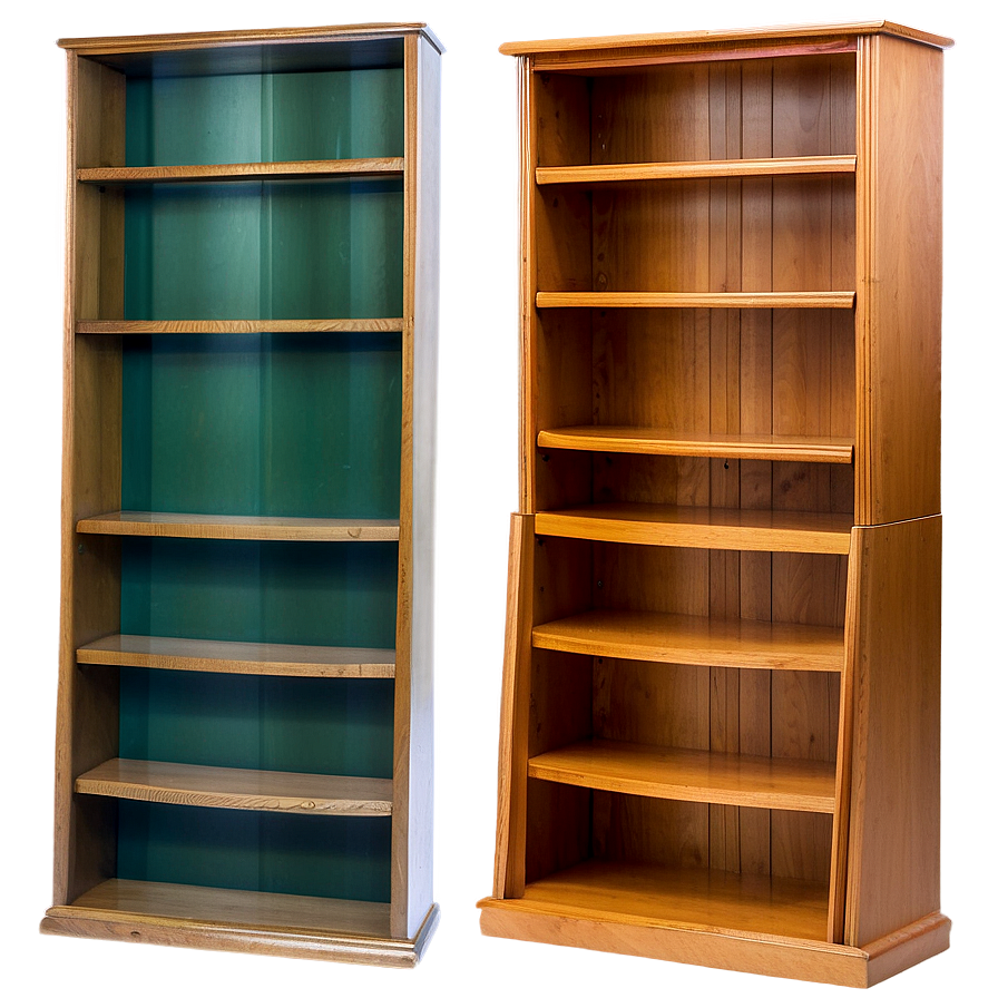 Empty Bookcase Design Png Iqm88