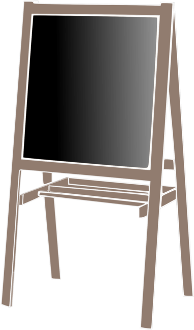 Empty Chalkboard Standing Easel