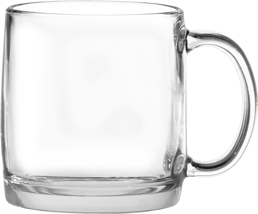 Empty Frosted Glass Mug