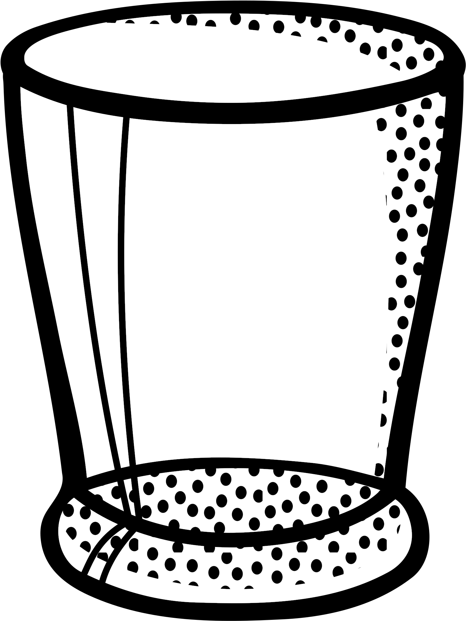 Empty Glass Line Art Illustration