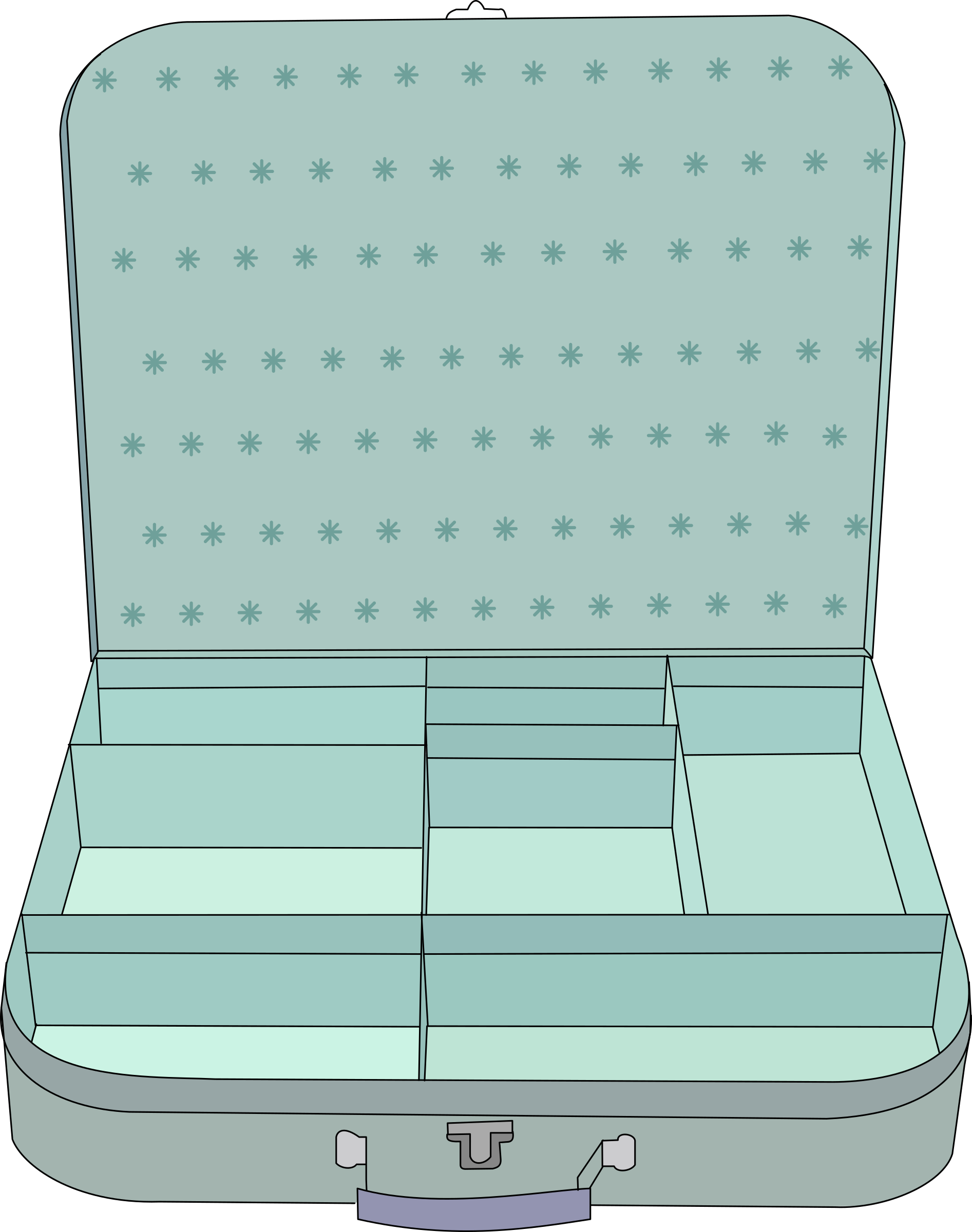 Empty Open Suitcase Illustration