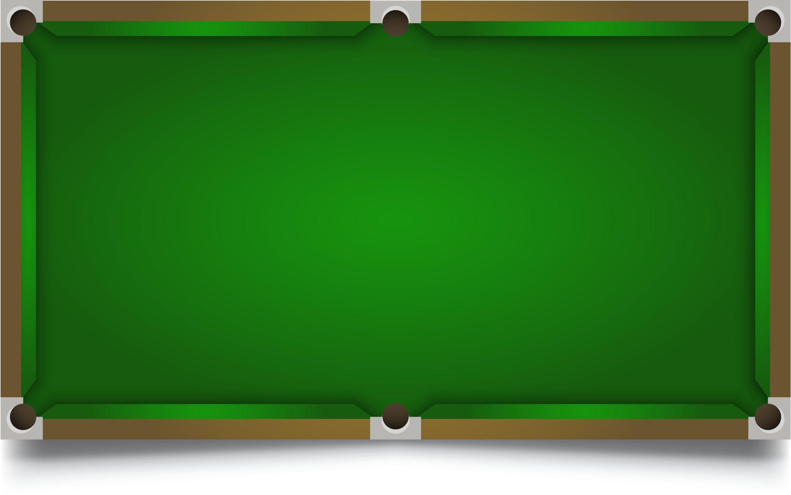 Empty Snooker Table Top View