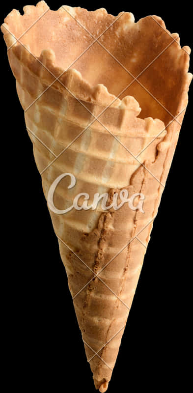 Empty_ Waffle_ Cone_ Isolated_ Background