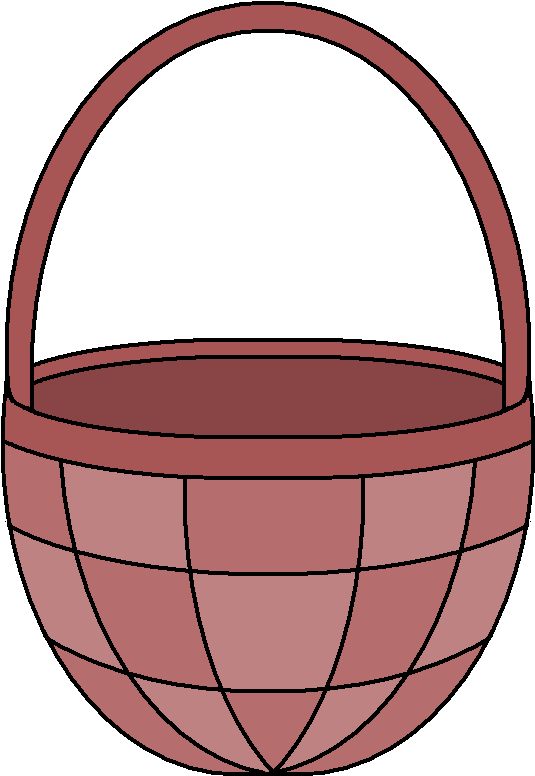 Empty Wicker Basket Illustration