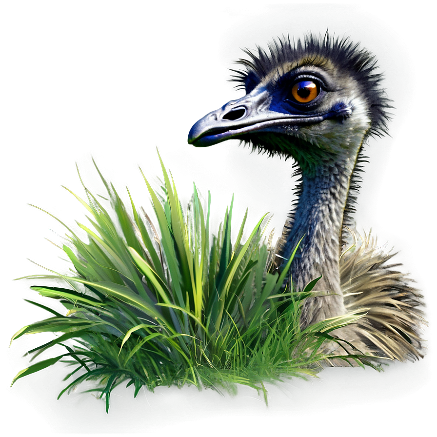 Emu In Grass Png Uug96