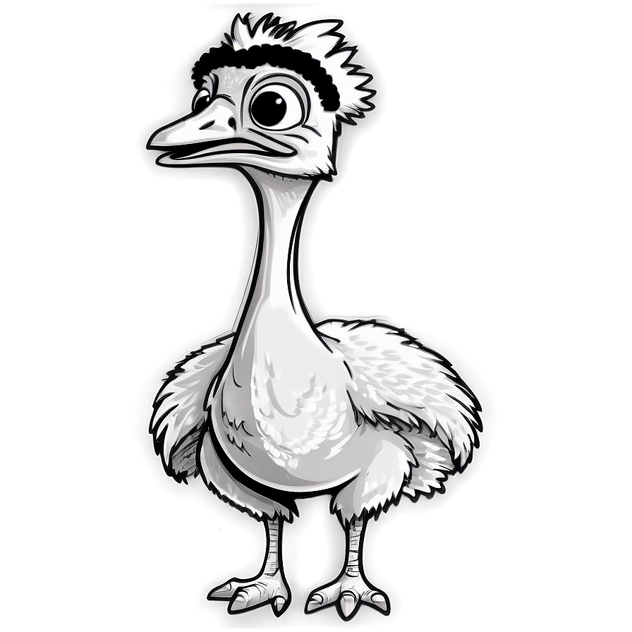 Emu Sketch Png 06252024