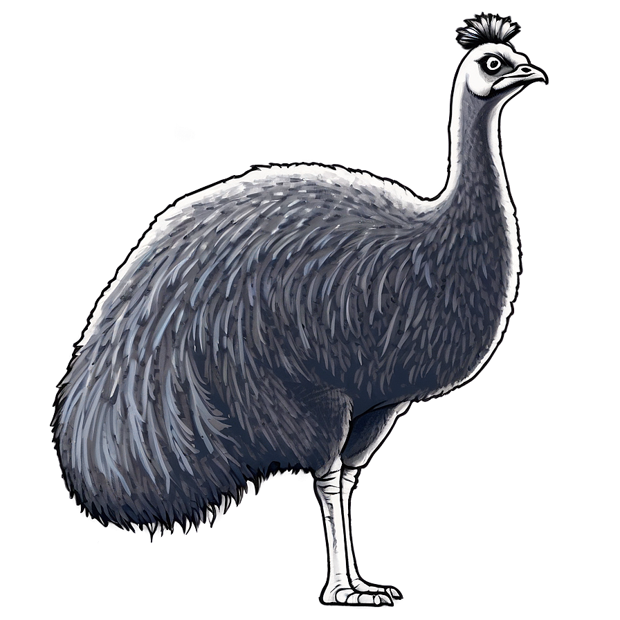 Emu Sketch Png 06252024