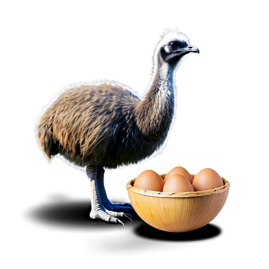 Emu With Eggs Png 06252024