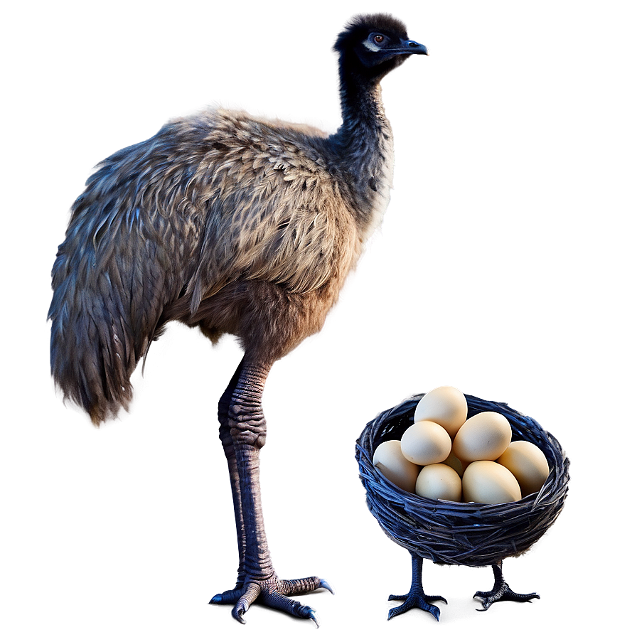 Emu With Eggs Png Tpa23