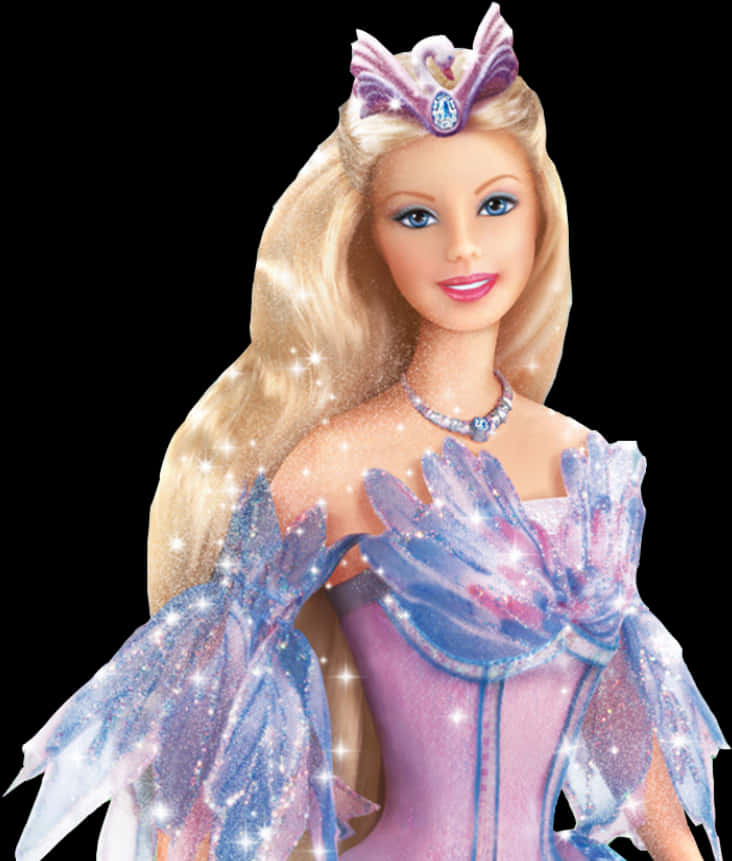 Enchanted Barbie Doll Sparkling Tiaraand Dress