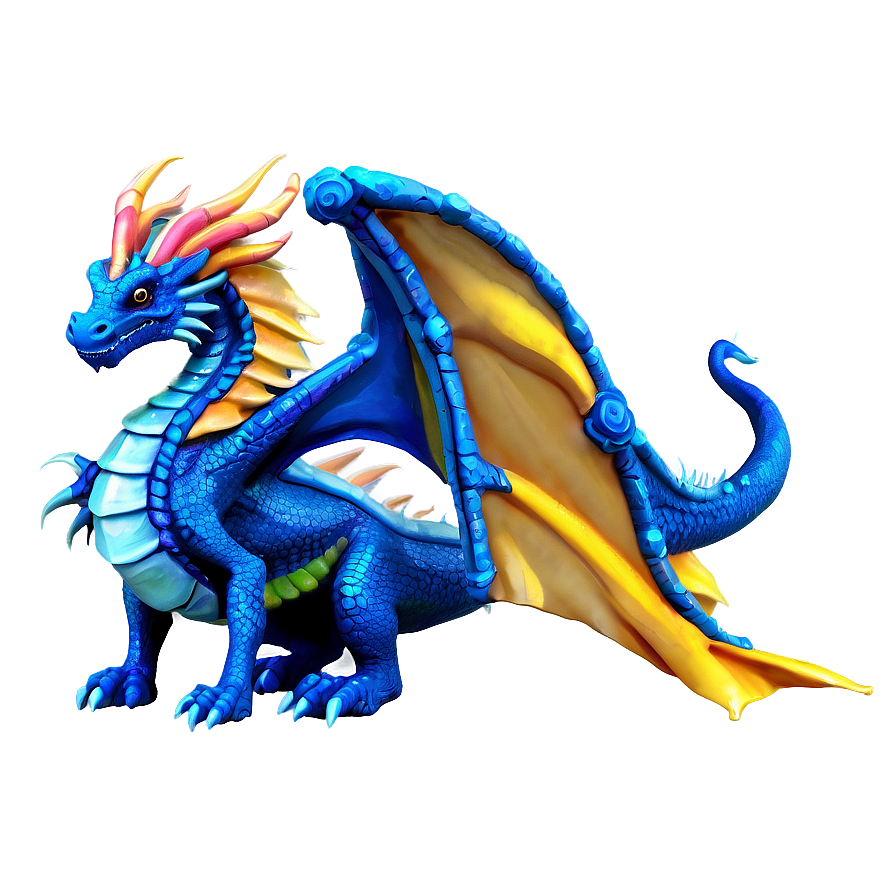 Enchanted Blue Dragon Png 06252024