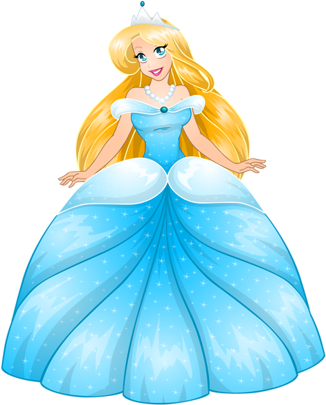 Enchanted Blue Princess Illustration