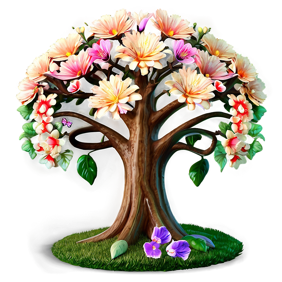 Enchanted Garden Flower Tree Png 06282024