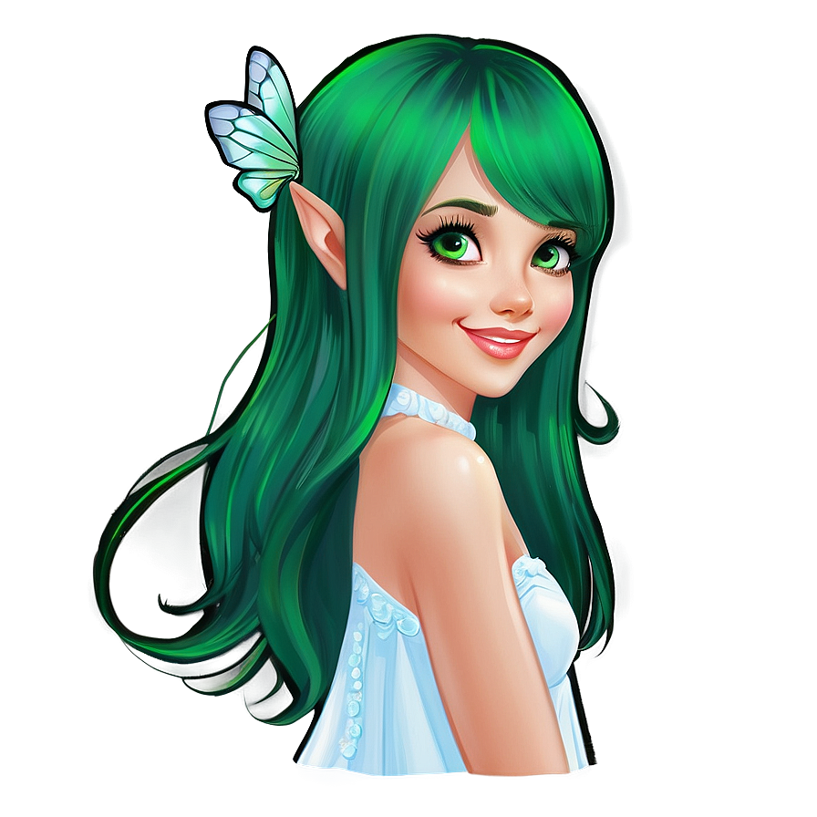 Enchanted Green Hair Fairy Png 41