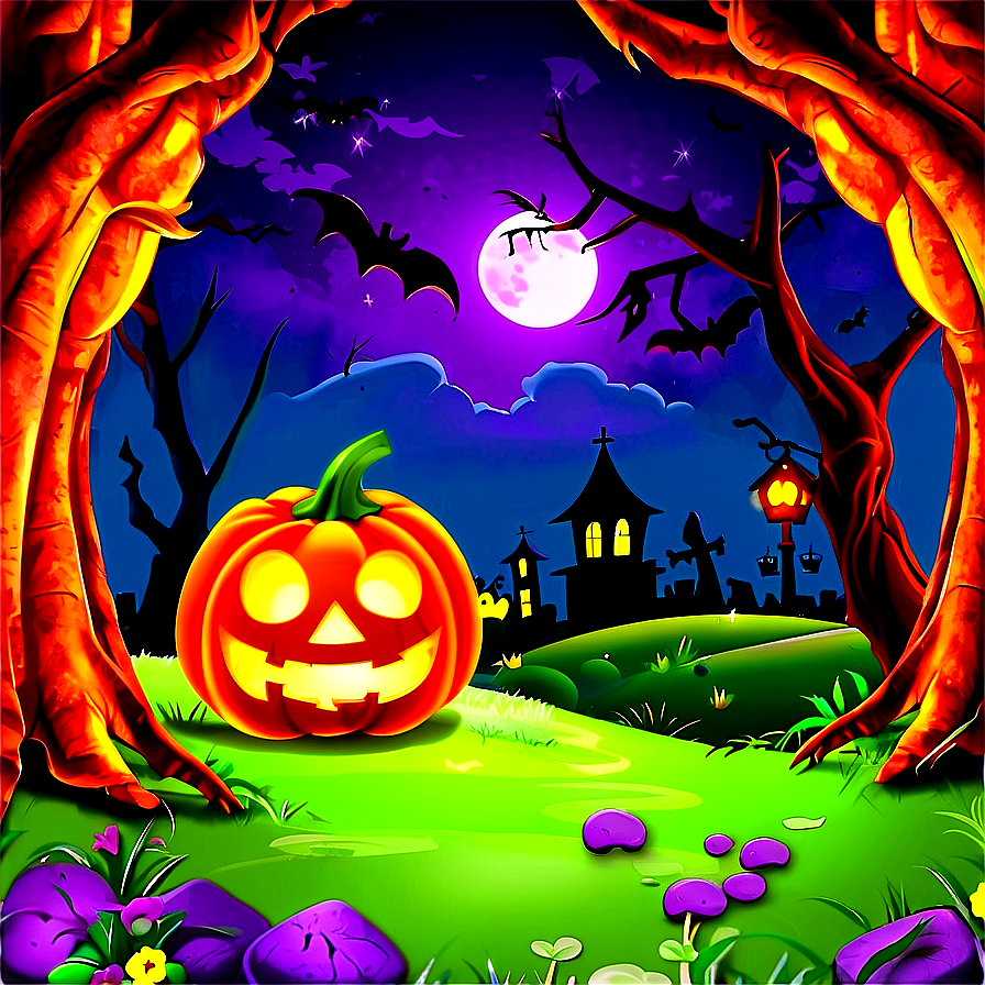 Enchanted Halloween Cartoon Night Png 1