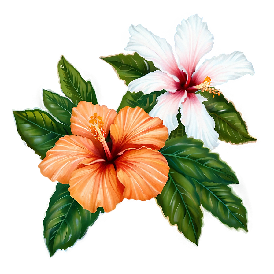 Enchanted Orange Hibiscus Png 30