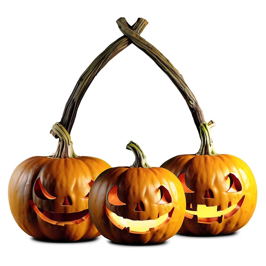 Enchanted Pumpkin Face Png Squ57