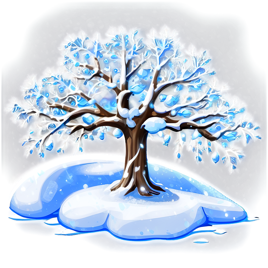 Enchanted Snow Tree Png Rah