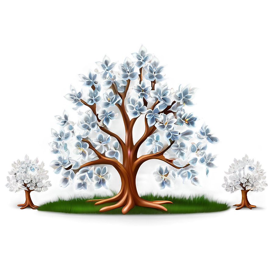 Enchanted White Tree Image Png Shb34