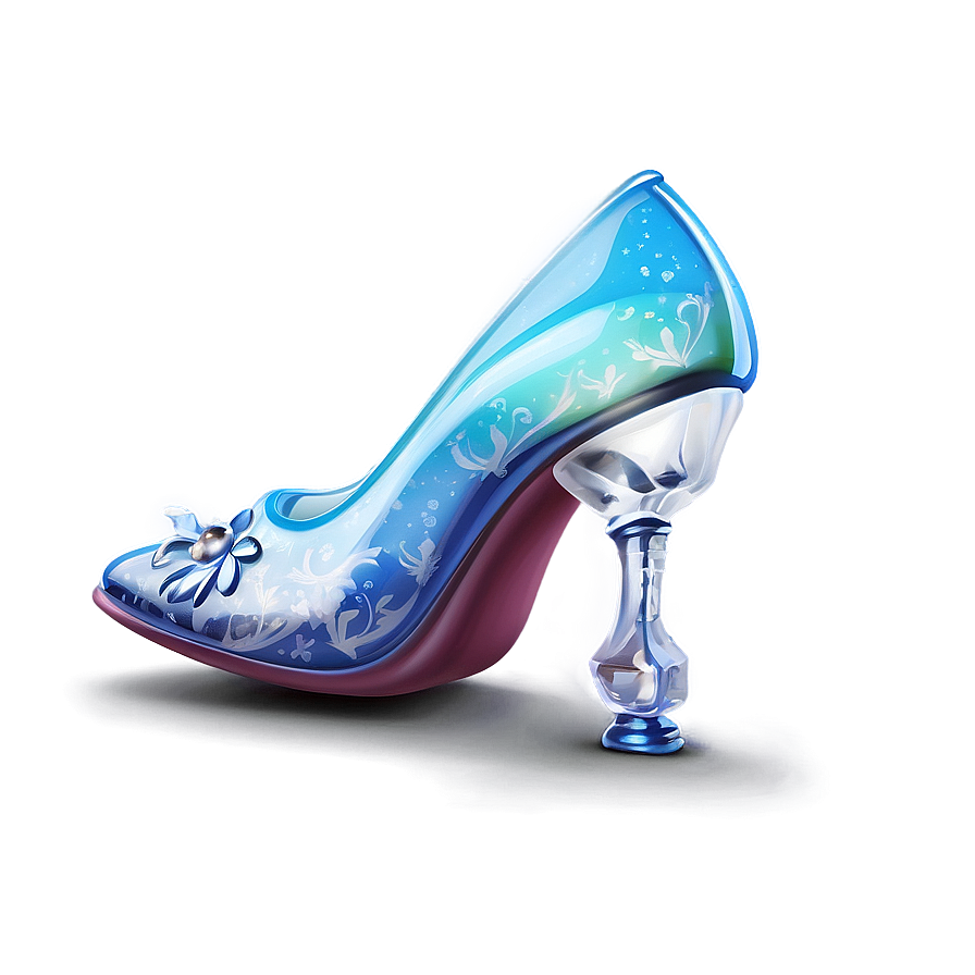 Enchanting Glass Cinderella Heel Png 06292024