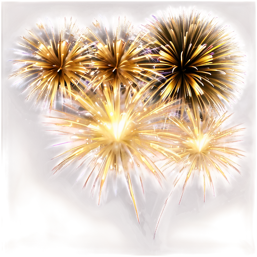 Enchanting Gold Fireworks Png 60