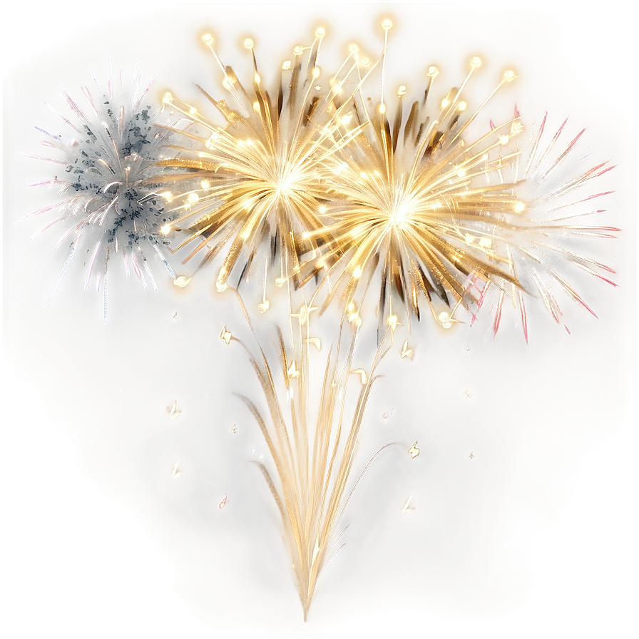 Enchanting Gold Fireworks Png Xxm