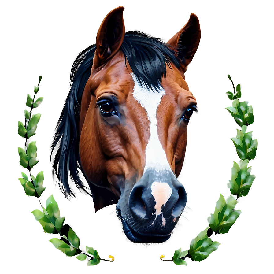 Enchanting Horse Head Artwork Png Vdq